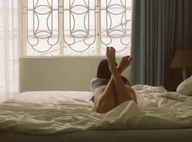 Woman Lying on Bed