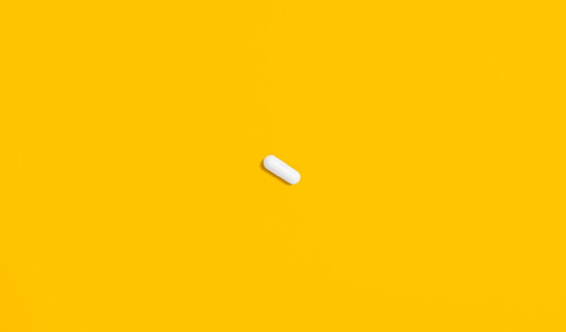 White Pill on Yellow Surface