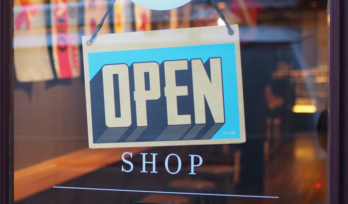 gray and blue Open signage