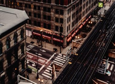 aerial photography of CVS Pharmacy